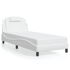 vidaXL Bedframe "Viana" zonder matras kunstleer wit 90x190 cm