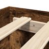 vidaXL Bedframe bewerkt hout gerookt eikenkleurig 135x190 cm