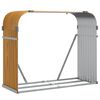 vidaXL Haardhoutopslag 120x45x100 cm gegalvaniseerd staal houtlook