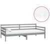 vidaXL Slaapbank met matras massief grenenhout grijs 90x200 cm
