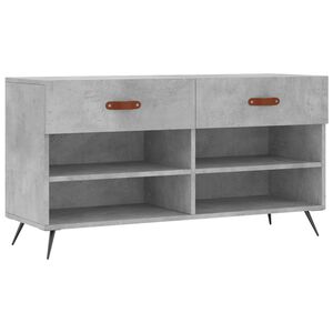 vidaXL Schoenenbank 102x35x55 cm bewerkt hout betongrijs