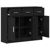 vidaXL Dressoir Zwart Eiken 91x28x75 cm Engineered Wood