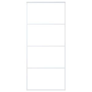 vidaXL Schuifdeur 90x205 cm ESG-glas en aluminium wit