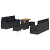 vidaXL Tuin Sofa Set 9 st 8-Aantal zitplaatsen Zwart