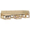 vidaXL Buiten bankenset 8 st Wit en Beige