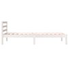 vidaXL Bedframe massief grenenhout wit 75x190 cm