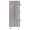 vidaXL Dressoir 34,5x34x90 cm bewerkt hout grijs sonoma eikenkleurig