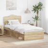vidaXL Bedframe met hoofdeinde Sonoma 90 x 190 cm Massief grenenhout