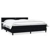 vidaXL Boxspring met matras fluweel zwart 200x220 cm