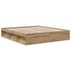 vidaXL Bedframe zonder matras 200x200 cm spaanplaat artisanaal