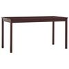 vidaXL Eettafel 140x70x73 cm grenenhout donkerbruin