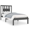 vidaXL Bedframe massief hout grijs 75x190 cm