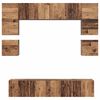 vidaXL Tv-meubelset Wandgemonteerd 8 pcs Oud Hout Bewerkt hout