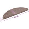 vidaXL Trapmatten Zelfklevend 20 stuks 56x17x3 cm lichtbruin Halfrond