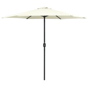 vidaXL Parasol met aluminium paal 270x246 cm zandwit