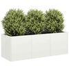 vidaXL Plantenbak 120x40x40 cm koudgewalst staal wit