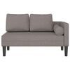 vidaXL Chaise longue met kussens stof taupe