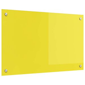 vidaXL Keukenachterwand Geel 80 x 50 cm gehard glas