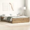 vidaXL Bedframe zonder matras bewerkt hout artisanaal eikenkleurig