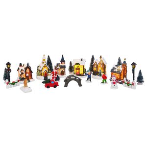 vidaXL Kerst Tafeldecoratie 24 st Hars, Kunststof Multikleur