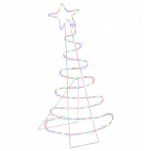 vidaXL Led-kerstboomsilhouet LOVIISA 100 LED's Meerkleurig 51 x 99 cm