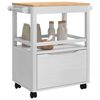 vidaXL Keuken Trolley FLORO Wit 72,5 x 45 x 80 cm Massief Vurenhout