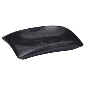 vidaXL Gootsteen 50x35x10 cm marmer zwart