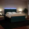 vidaXL Boxspring met matras fluweel donkergroen 200x200 cm
