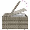 vidaXL 4-delige Loungeset met kussens poly rattan grijs