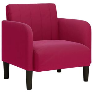 vidaXL Fauteuil met armleuningen 54 cm fluweelrood wijnrood