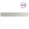 vidaXL Gazonrand 10 st 15 x 103 cm Roestvrij staal zilver