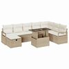 vidaXL Tuin Sofa Set 9 st Beige poly rattan