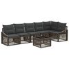 vidaXL Tuinbankenset 7 pcs Grijs poly rattan
