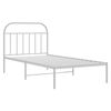 vidaXL Bedframe met hoofdbord metaal wit 107x203 cm