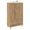 vidaXL Highboard Artisan Eiken 69,5 x 31 x 115 cm Bewerkt hout