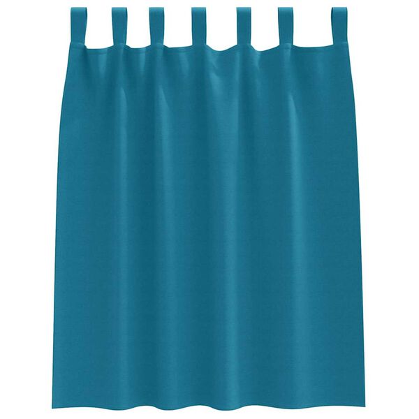 vidaXL Zwart-out Gordijnen met Ringen 2 pcs Turquoise 140 x 140 cm