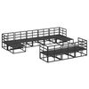 vidaXL Tuin Sofa Set 10 pcs Zwart Aluminium
