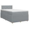 vidaXL Boxspringbed met matras Lichtgrijs 120 x 200 cm Stof