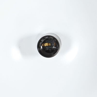 vidaXL Hanglamp industrieel rond 25 W E27 32 cm mangohout zwart