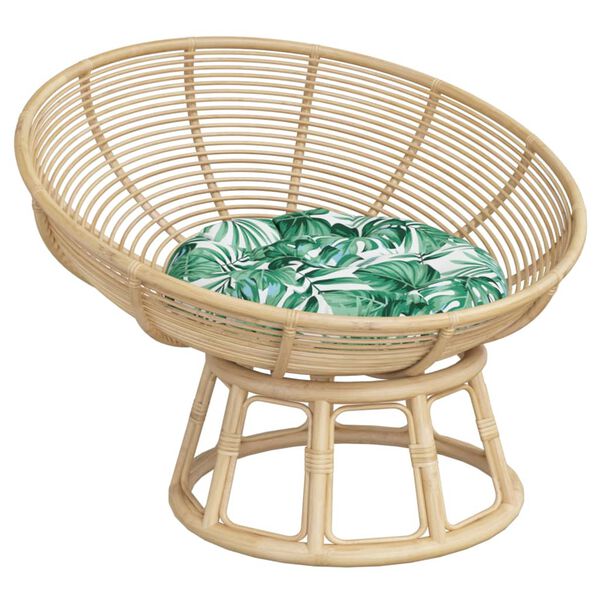 vidaXL Zitkussen rond bladpatroon &Oslash; 60x11 cm oxford stof