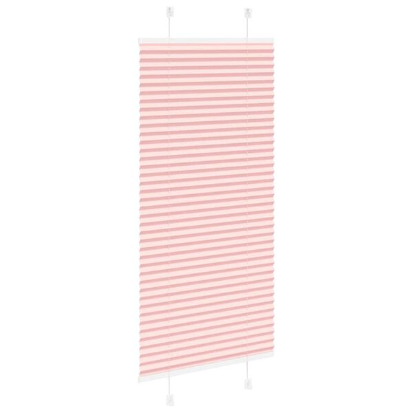 vidaXL Plissé rolgordijn 60x100 cm stofbreedte 59,4 cm polyester roze