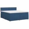 vidaXL Boxspringbed met matras met hoofdeinde Blauw 200 x 200 cm Stof