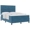 vidaXL Boxspringbed met matras Donkerblauw 140 x 200 cm Stof