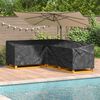 vidaXL Hoes voor tuinmeubelen Zwart 260 x 210 x 80 cm 600D Oxford Stof
