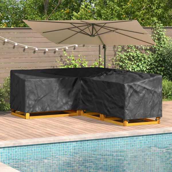 vidaXL Hoes voor tuinmeubelen Zwart 260 x 210 x 80 cm 600D Oxford Stof
