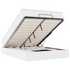 vidaXL Ottoman bed met matras 140x190cm kunstleer wit