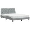 vidaXL Bed met matras stof lichtgrijs 120x200 cm