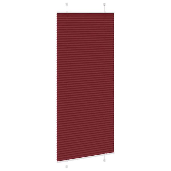 vidaXL Pliss&eacute; rolgordijn 85x200 cm stofbreedte 84,4 cm bordeauxrood