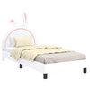 vidaXL Bedframe voor kinderen met hoofdbord Wit 80 x 200 cm PU