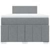 vidaXL Boxspring met matras stof lichtgrijs 120x190 cm